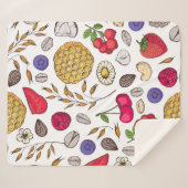 Couverture Sherpa Granola,  muesli seamless pattern. Oat flakes hand (Devant (Horizontal))