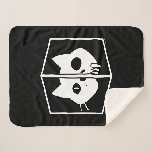 Couverture Sherpa Graphique de chat de Schrödinger (Devant (Horizontal))