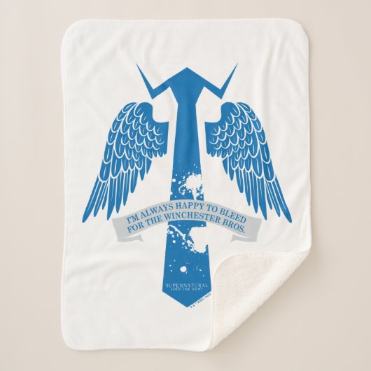 Couverture Sherpa Graphique de citation de Cravate de Castiel surnat (Devant)