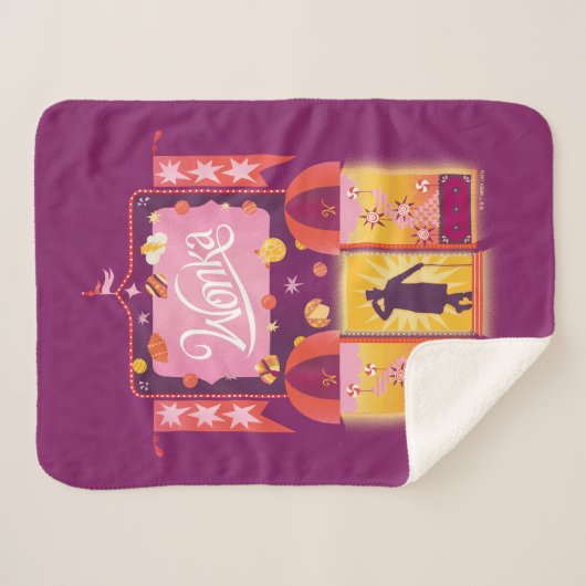 Couverture Sherpa Graphique de la boutique Wonka Candy (Devant (Horizontal))