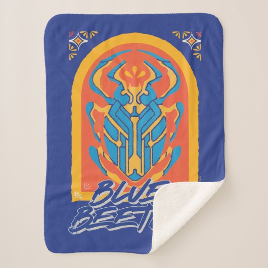 Couverture Sherpa Graphique de Talavera de scarabée bleu (Devant)