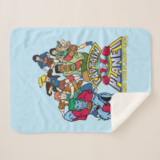 Couverture Sherpa Graphique du logo Captain Planet & Planeteers Grou (Devant (Horizontal))