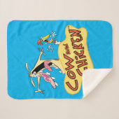 Couverture Sherpa Graphique du logo de la vache et du poulet (Devant (Horizontal))