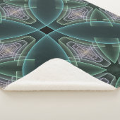 Couverture Sherpa Graphique géométrique Turquoise moderne (3/4)