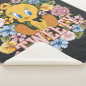 Couverture Sherpa Graphisme de broderie florale TWEETY™ (3/4)