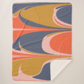 Couverture Sherpa Gras Abstrait Marbre Graphic Design peinture (Devant)