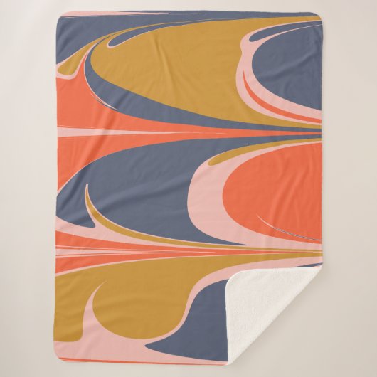 Couverture Sherpa Gras Abstrait Marbre Graphic Design peinture (Devant)