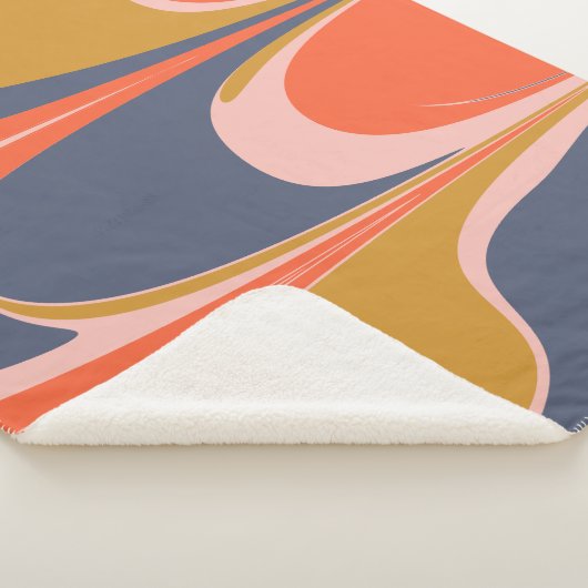 Couverture Sherpa Gras Abstrait Marbre Graphic Design peinture (3/4)