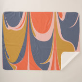 Couverture Sherpa Gras Abstrait Marbre Graphic Design peinture (Devant (Horizontal))