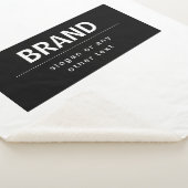 Couverture Sherpa Gras Marque moderne ou nom commercial | Noir et bl (3/4)