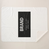 Couverture Sherpa Gras Marque moderne ou nom commercial | Noir et bl (Devant (Horizontal))