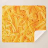 Couverture Sherpa grated cheddar cheese top view (Devant (Horizontal))
