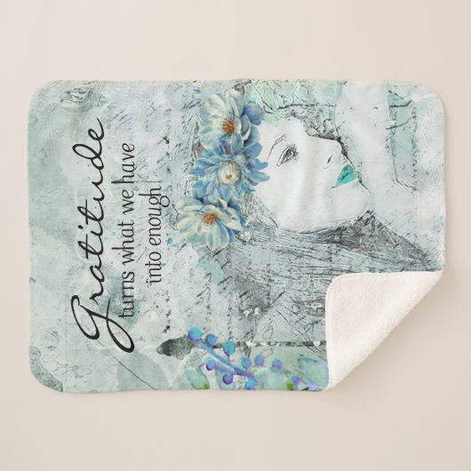 Couverture Sherpa Gratitude (Devant (Horizontal))