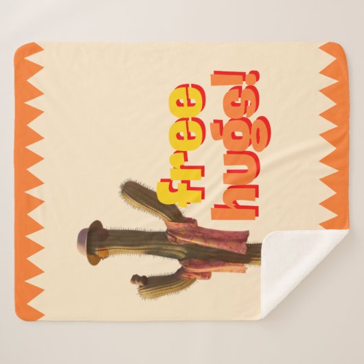 Couverture Sherpa Gratuit Hugs ! (Devant (Horizontal))