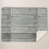 Couverture Sherpa Gray Country Rustic Moderne Farmhouse (Devant (Horizontal))