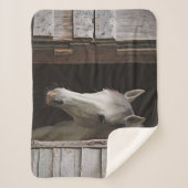 Couverture Sherpa Gray Mare Horse Animaux Sherpa Fleece Blanket (Devant)