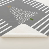 Couverture Sherpa Gray mignon/blanc esprit de Noël (3/4)