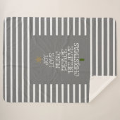 Couverture Sherpa Gray mignon/blanc esprit de Noël (Devant (Horizontal))