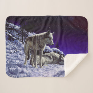 Couverture Sherpa Gray Wolves