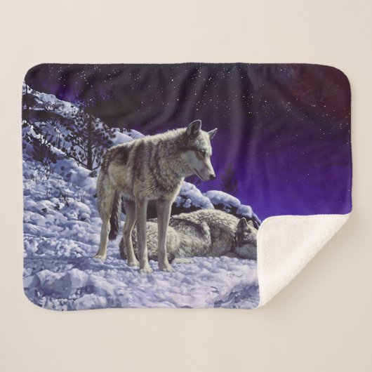 Couverture Sherpa Gray Wolves (Devant (Horizontal))