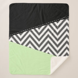 Couverture Sherpa Gray Zigzag, Gray Chevron, Zigzag Pattern, Mint