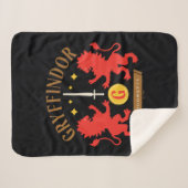Couverture Sherpa GRAYFFINDOR™ Maison double Lion épée graphique (Devant (Horizontal))