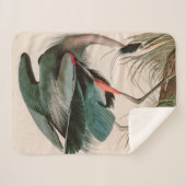 Couverture Sherpa Great Blue Heron Birds of America Audubon Imprimer (Devant (Horizontal))