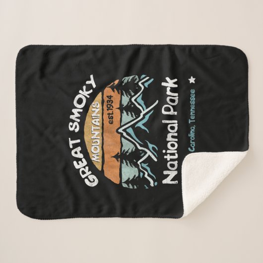Couverture Sherpa Great Smoky Mountains US National Park Camping (Devant (Horizontal))