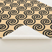 Couverture Sherpa Grec Meander Key Waves Motif Brown (3/4)