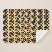Couverture Sherpa Grec Meander Key Waves Motif Brown (Devant (Horizontal))