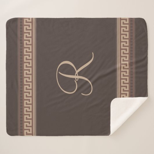 Couverture Sherpa Greek Key (Devant (Horizontal))
