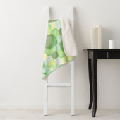 Couverture Sherpa Green abstract art Magical wallpaper (En situation)