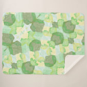 Couverture Sherpa Green abstract art Magical wallpaper (Devant (Horizontal))