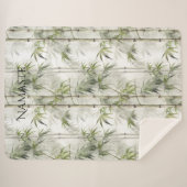 Couverture Sherpa Green Bamboo Mindfulness Yoga (Devant (Horizontal))