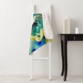 Couverture Sherpa Green Cat Sherpa Blanket (En situation)