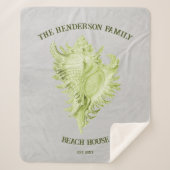 Couverture Sherpa Green Conch Shell Sherpa Blanket (Devant)