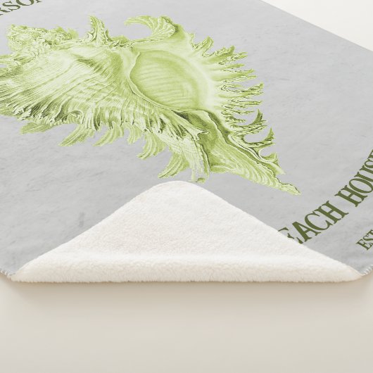Couverture Sherpa Green Conch Shell Sherpa Blanket (3/4)
