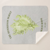Couverture Sherpa Green Conch Shell Sherpa Blanket (Devant (Horizontal))