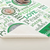 Couverture Sherpa Green Family Photos Joyeux Noël Sherpa Blanket (3/4)