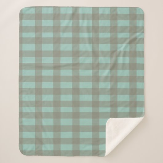 Couverture Sherpa Green Gingham (Devant)