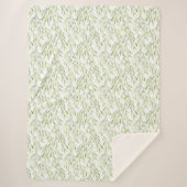 Couverture Sherpa Green Leaves (Devant)