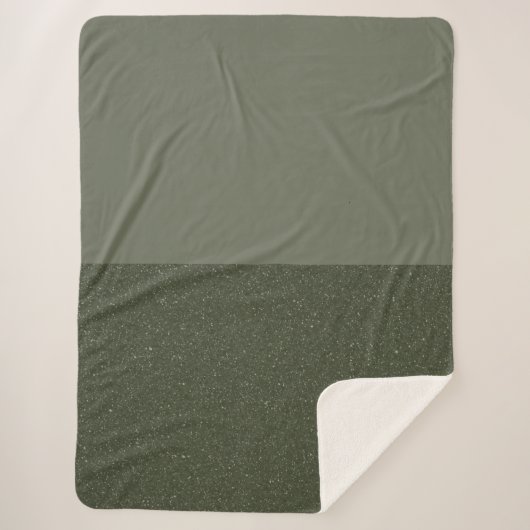 Couverture Sherpa Green Moss à deux tons (Devant)