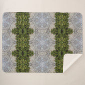 Couverture Sherpa Green Moss & Earth Nature Art (Devant (Horizontal))