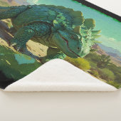 Couverture Sherpa Green Stegosaurus and Desert Pool (3/4)