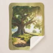 Couverture Sherpa Green Tree Nature Sherpa Blanket (Devant)