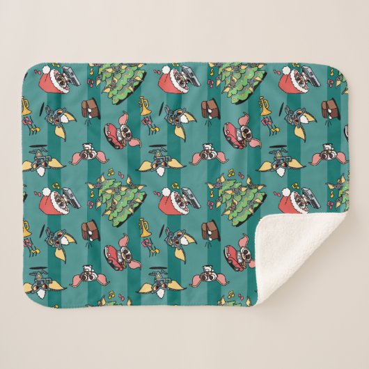 Couverture Sherpa Gremlins | Motif de Noël comique (Devant (Horizontal))