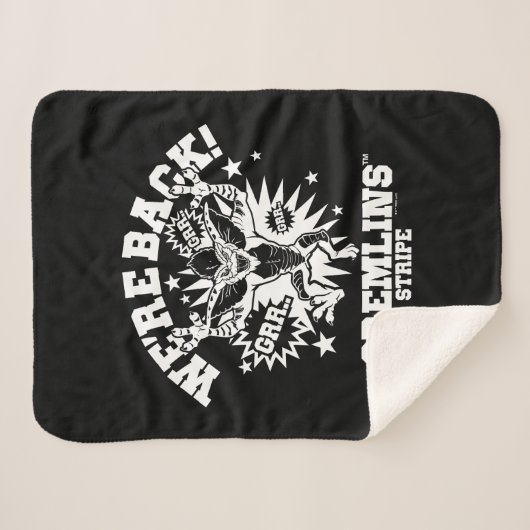 Couverture Sherpa Gremlins | Stripe Nous sommes de retour (Devant (Horizontal))