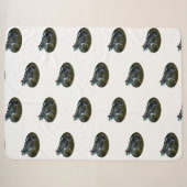 Couverture Sherpa Grenouille En Herbe Posée, Grande Blanche Sherpa (Devant (Horizontal))