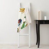 Couverture Sherpa Grenouilles sur blanc naturel (En situation)