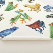 Couverture Sherpa Grenouilles sur blanc naturel (3/4)